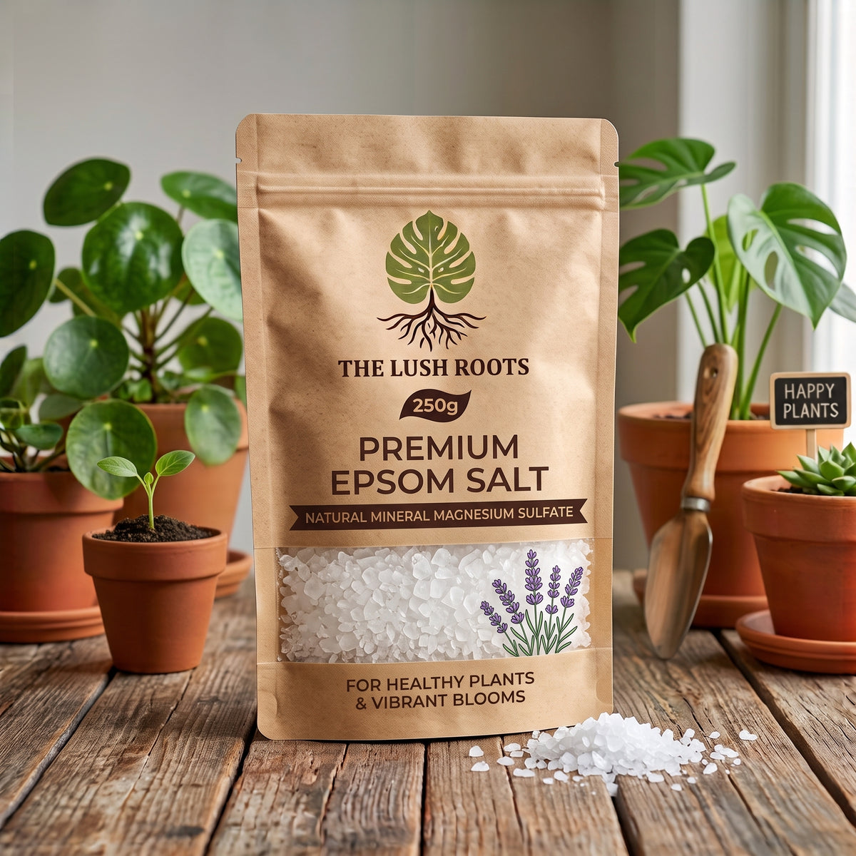 Epsom salt for plants 250g pack, magnesium sulfate for yellowing leaves in Pakistan